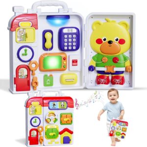 Montessori Sensory Multiple Activities Busy Board for Toddlers