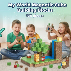 Super World Magnetic Cube Building Blocks 128 pieces