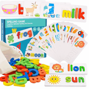 Smart Wooden Alphabet Spelling Learning Game for Kids